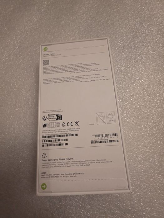 НОВ! iPhone 17 Pro Max 256GB Silver - 36м Гаранция
