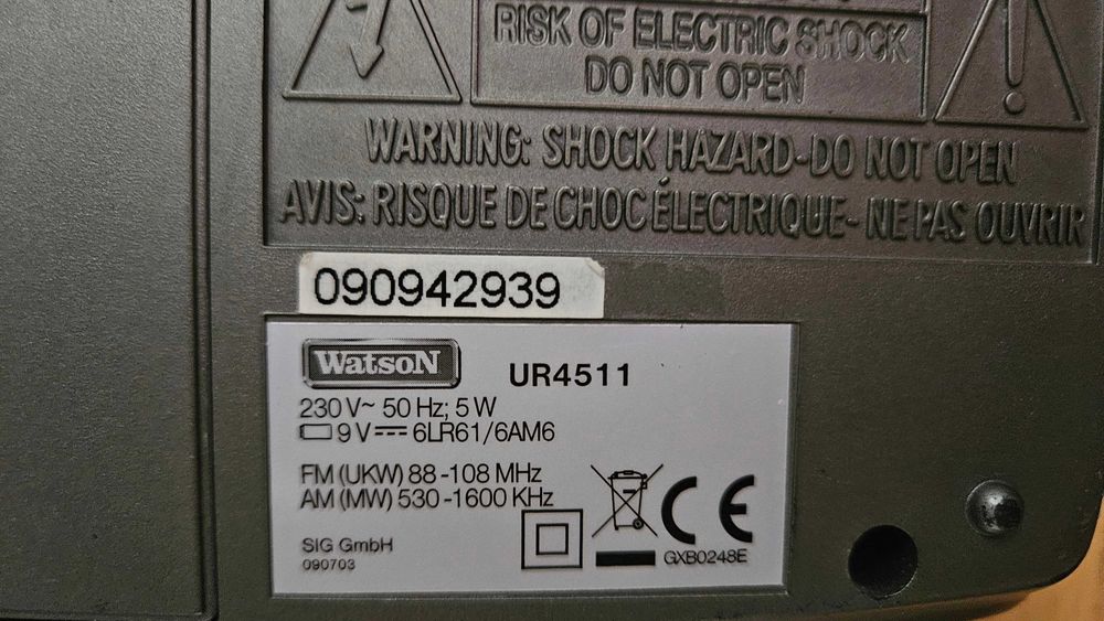Radio ceas Watson UR4511