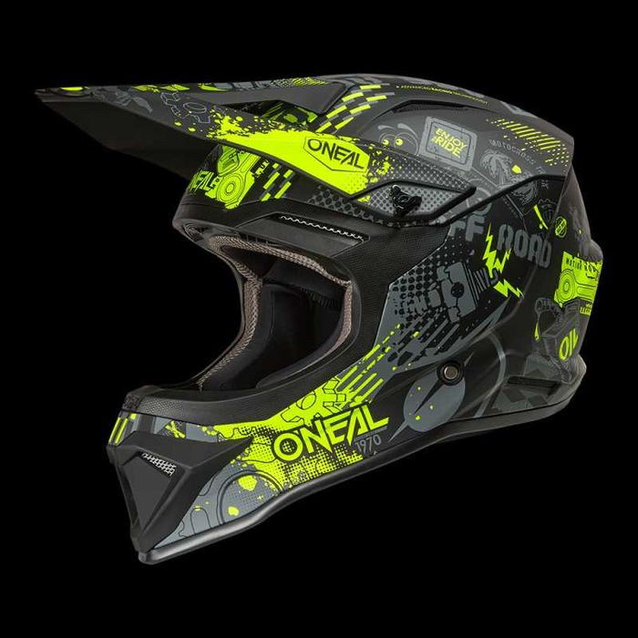 Каска O'NEAL 1SERIES VIBRANT Black/Neon Yellow V.26