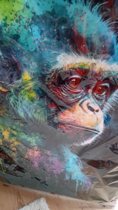 Tablou canvas pictură pe pânză cu sclipici si strasuri