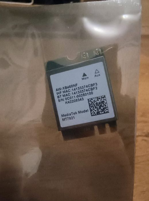 Placa de wifi 6/ bt mediatek mt7921