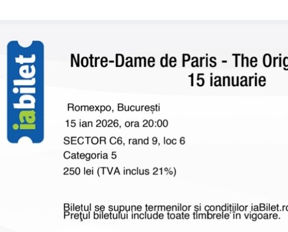 Bilete Notre Dame de Paris