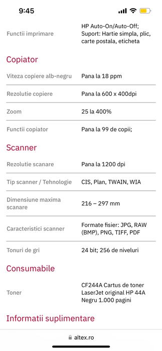 Imprimanta Hp LaserJet pro MFP M28a