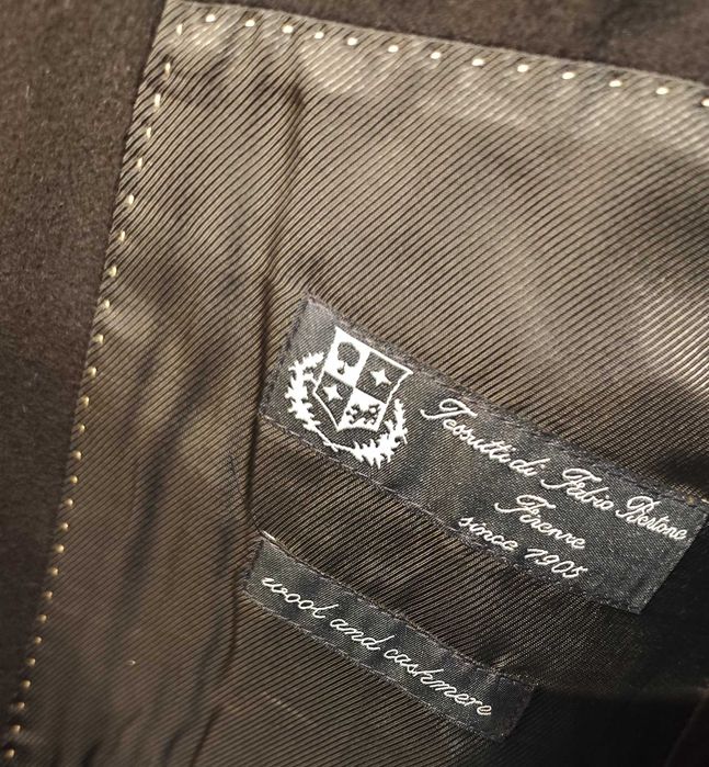 Palton slim 50 L de lux Sartoriale Tesutti Firenze lana si casmir navy