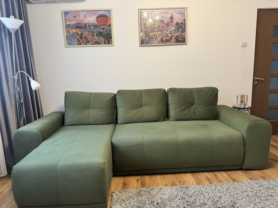 Vand coltar extensibil interschimbabil cu lada - 290x162x100 cm