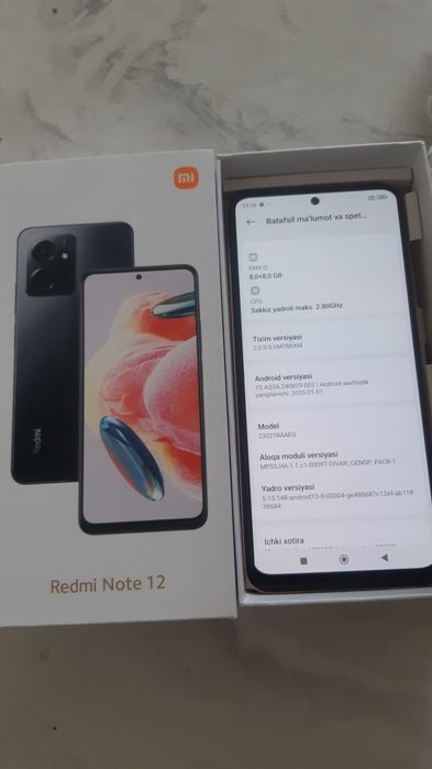 Redmi Note 12 16/128GB. Holati zo'r!