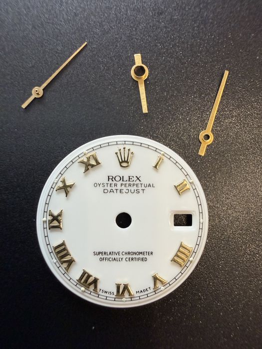 Cadran / Dial Rolex Datejust 26mm, gold , plus acele ceasului, complet