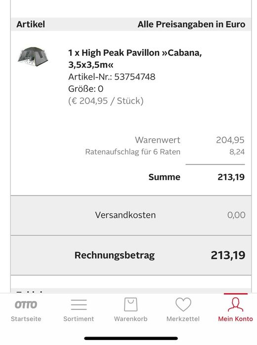 Pavilion camping mare