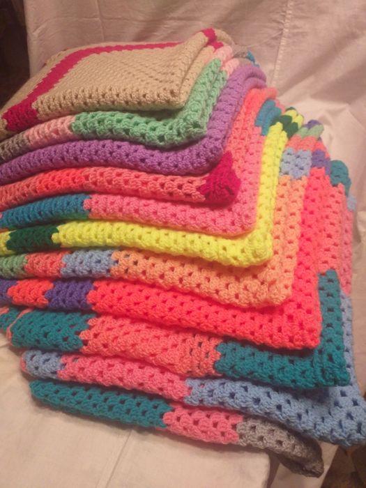 Пледы детские вязаные