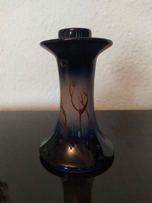 Подсвечник фарфоровый, кобальт