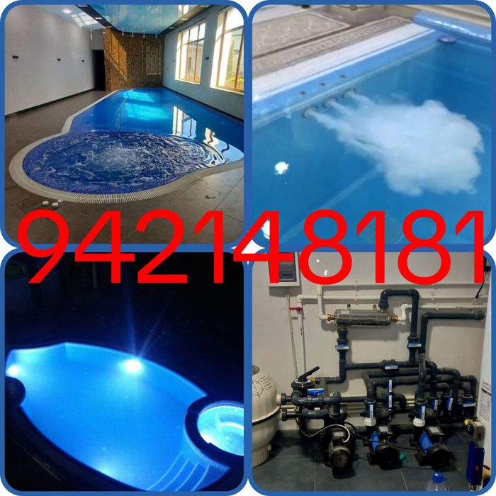 Бассейн страйтелни бассейн basseyn филт насос электрика шит ишлари