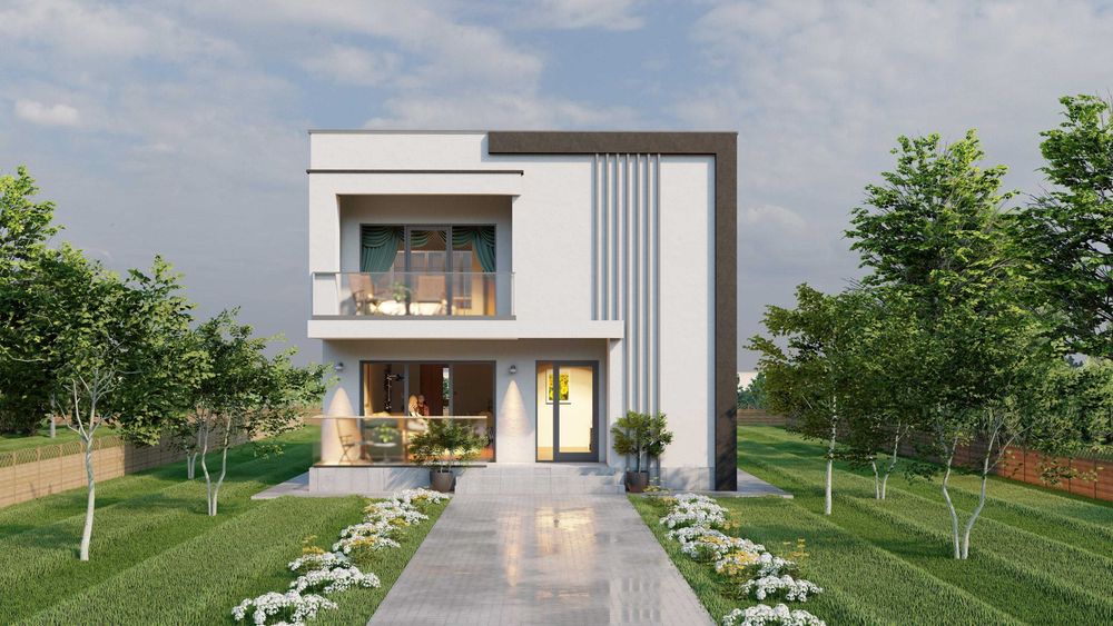 Vilă modernă Vișan – 5 min Iași | 120 mp | 3 băi | Cartier nou