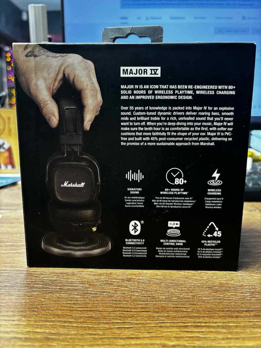 Чисто Нови Стерео слушалки MARSHALL MAJOR V BT BLACK