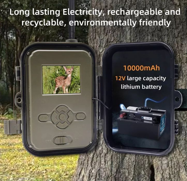 Ловна камера НС-940 Pro-li 4G работи с приложение+ литиева батерия