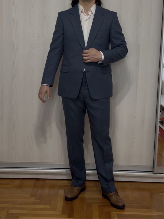 Costum business-casual, in dungi, albastru