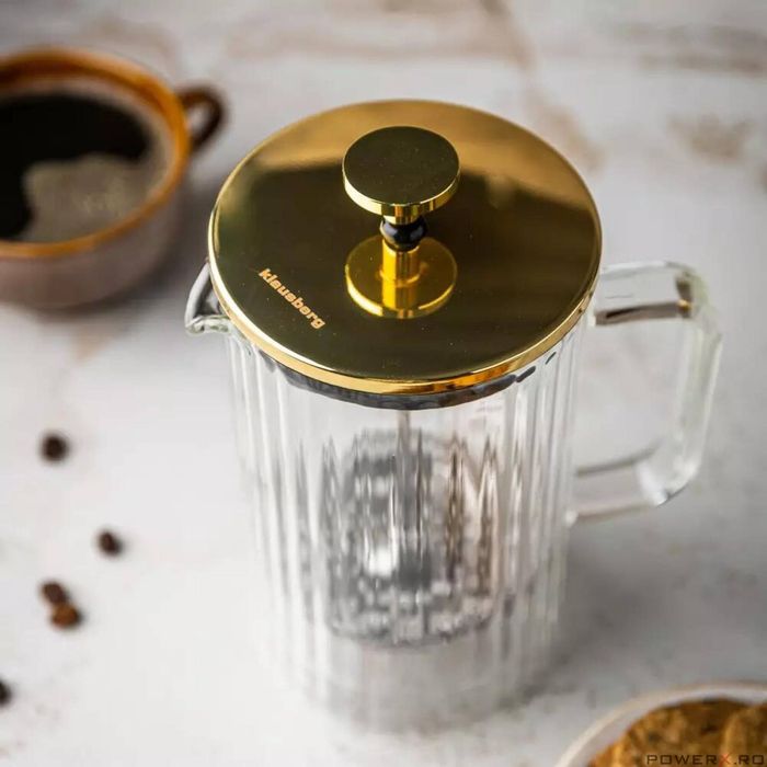 Infuzor din sticla, aparat cu piston pentru cafea, ceai sau ierburi,