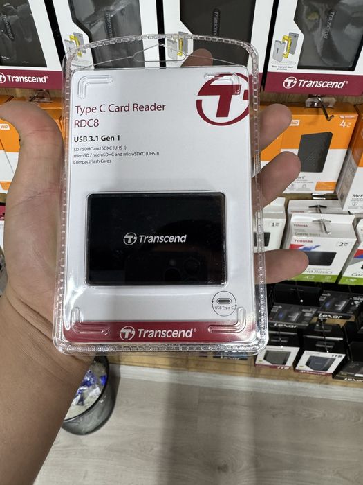 кардридер Transcend RDF8 RDC8 USB 3.1 Gen 1. Bizda optim ancha  arzon