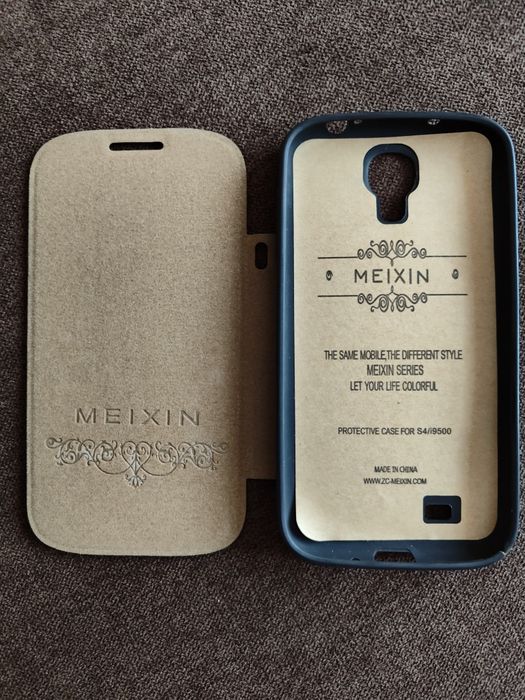 Husă Samsung Galaxy S4 /tip carte /MEIXIN, neagră/ NOUĂ