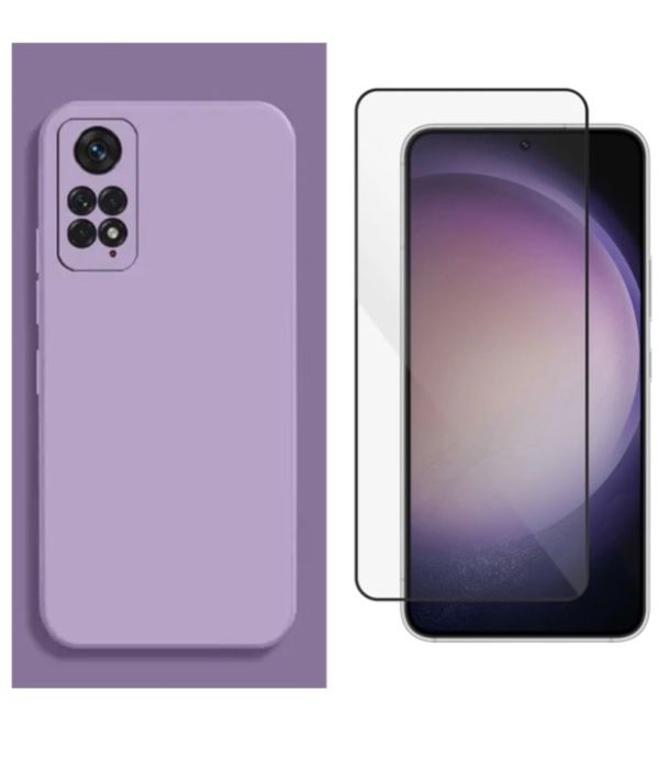 Husa Soft Catifea si Folie Sticla Xiaomi Redmi 10/11T/12/13 PRO 5G