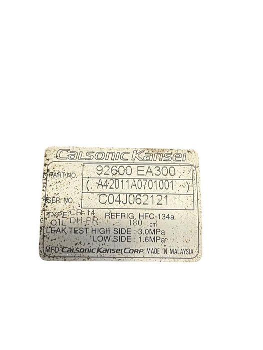 Compresor Ac Nissan Frontier Ii D40 [ 2005 - 2009 ] 4.0 V6 Vq40De 92600-Ea300