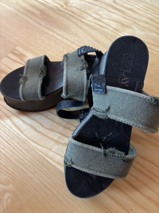 Replay спортни сандали в тъмно зелено