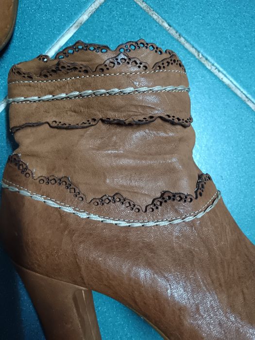 Botine piele naturala/pantofi/ciocate