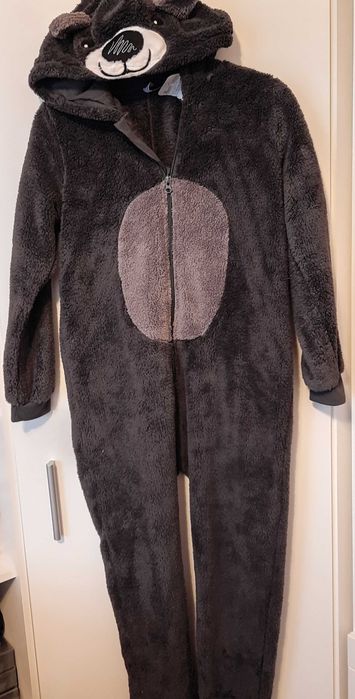 Pijama intreaga baiat, noua, gri, marimea 140-146 cm