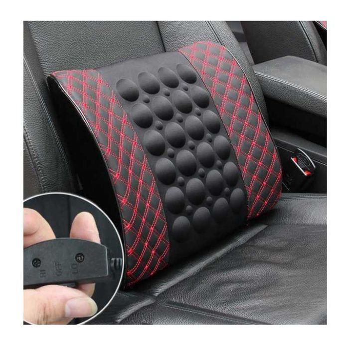 Масажираща електрическа възглавница Mercado Trade, За кола, 12V, Черен