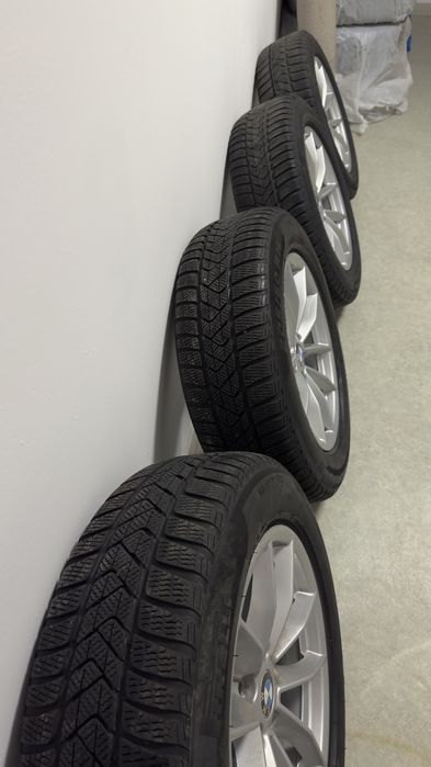 Jante BMW 16 5x112 + cauciucuri iarna Pirelli 205/60/16 Dot 2022/2019