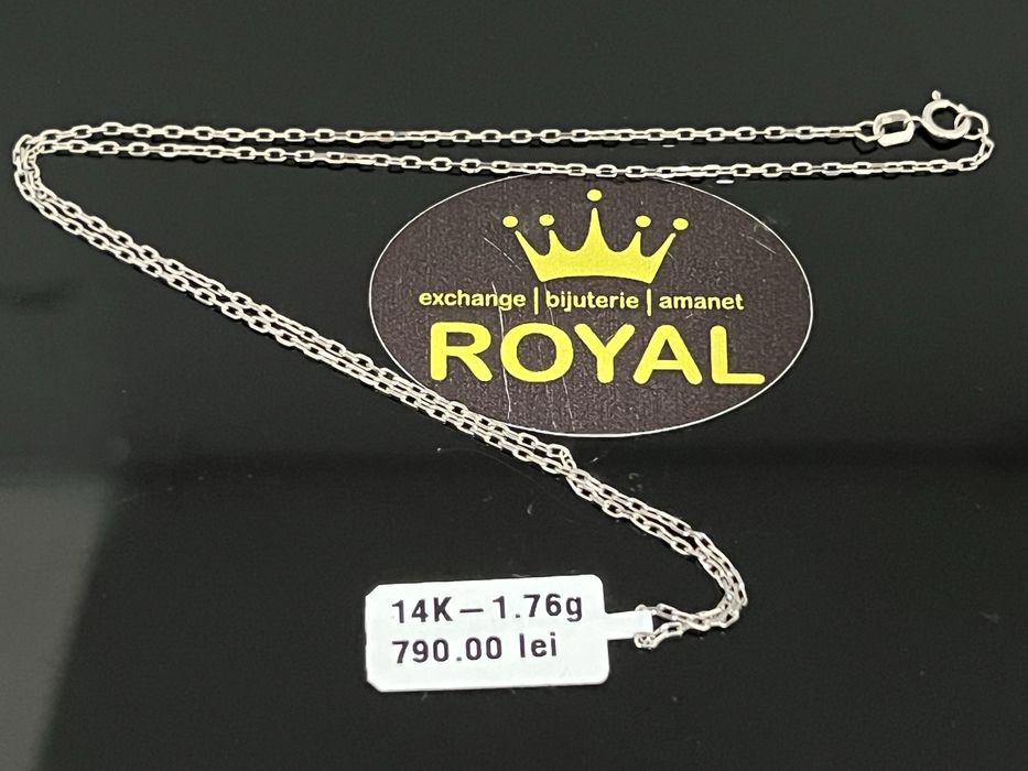 Bijuteria Royal CB : Lant aur alb 14k 585  1,76 gr