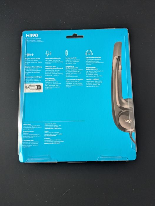 Слушалки с микрофон Logitech H390 нови