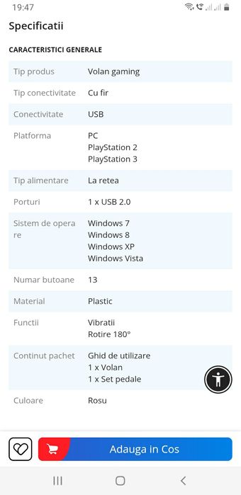 Volan PC, Playstation 3