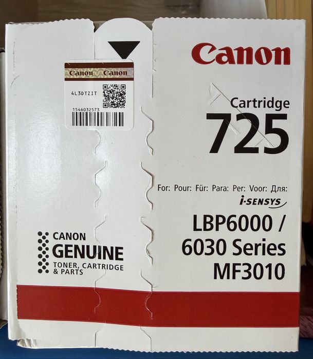 Картридж 725 canon mf3010 оригинал