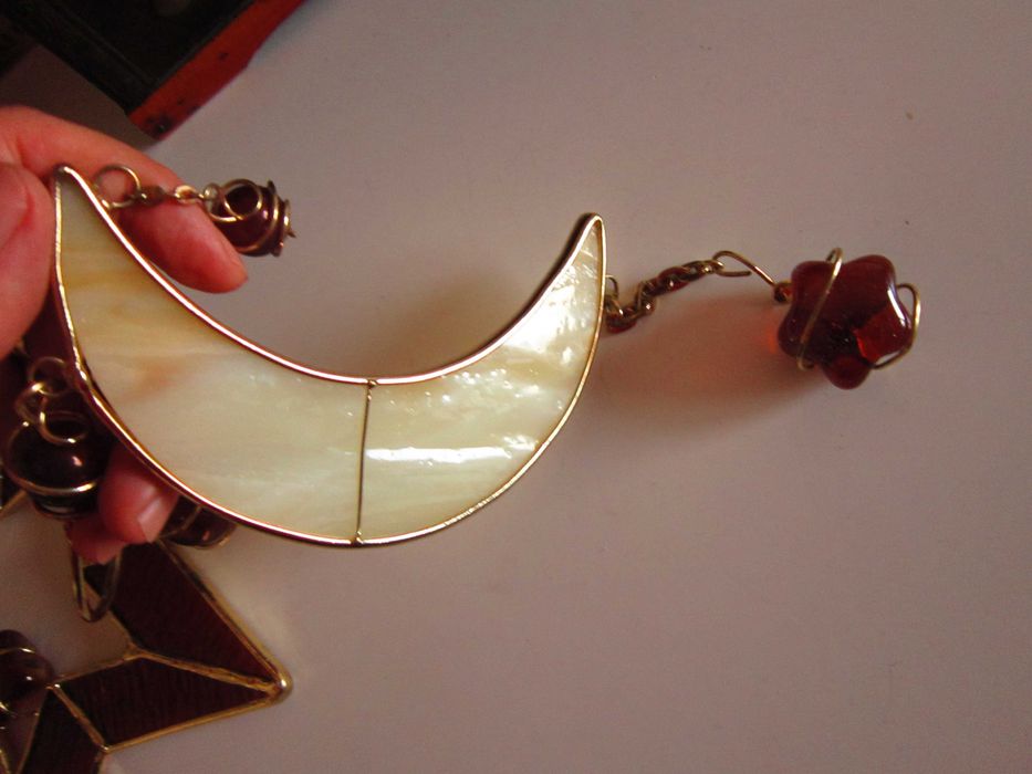 Steaua Craciunului cadou rar stil Tiffany Suncatcher Germany 1980