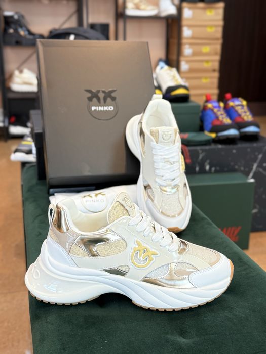 PINKO Ariel 15 Gold Оригинални Дамски Сникърси 36 | Премиум