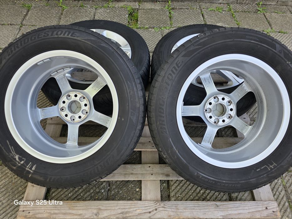 Лети джанти 17ки 5х112 Mercedes + зимни гуми 215/65/17 Bridgestone