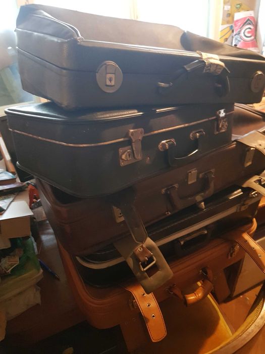 Geamantane de Calatorie Valize Vechi de Colectie Decor Vintage Retro