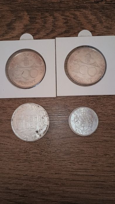 4 monede frumoase de argint