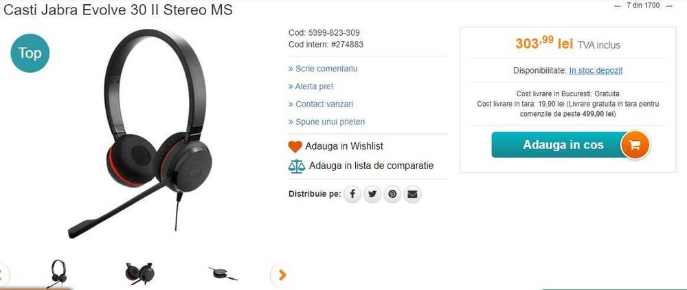 Jabra Evolve 30 II HSC060 profesional