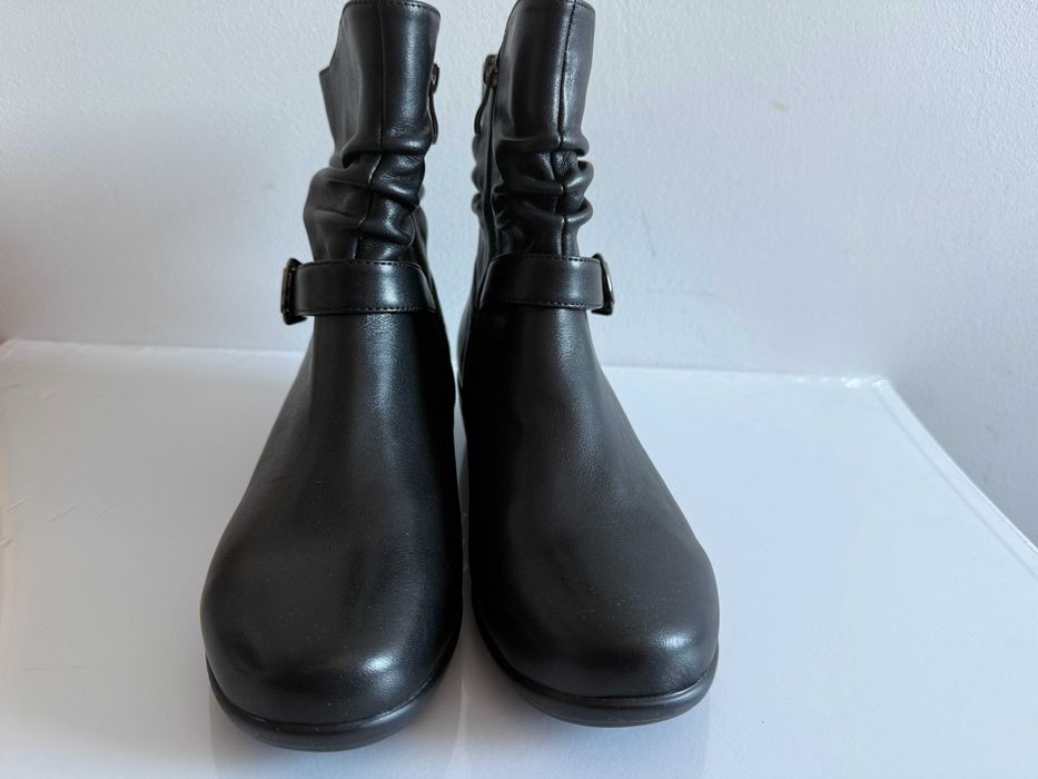 Ghete dama negre piele, noi, nr40-39,5, Japonia, absolut deosebite