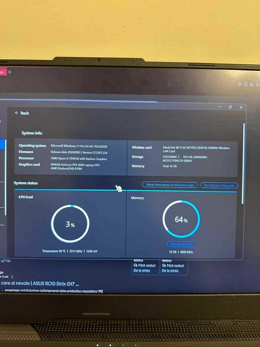 Laptop ASUS Gaming 17.3'' ROG Strix SCAR 17 G733PZ