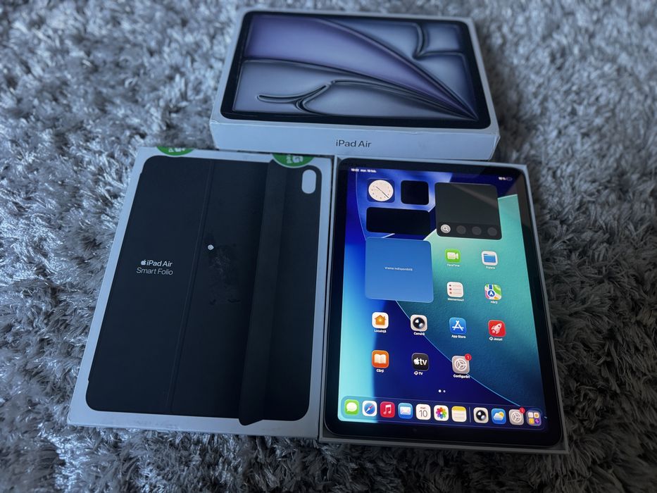 iPad Air 11” inch M2 128GB ca nou /garantie+SmartFolio+folie de sticla