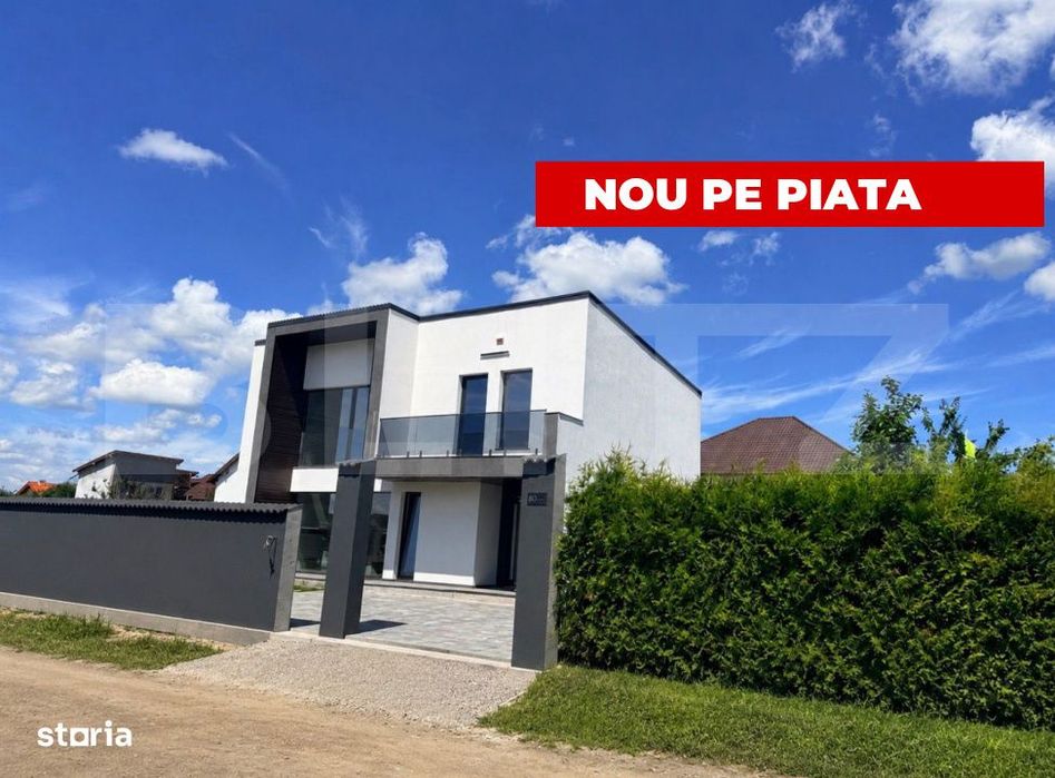Casa noua de vanzare, finisata la cheie, teren 540 mp, 157 mp - Sanpet