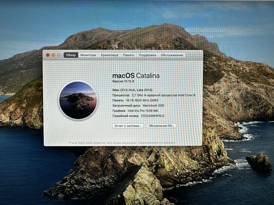 iMac 21,5” Late 2013 — 16 ГБ RAM + SSD