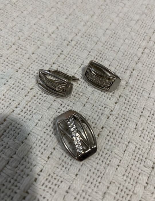 Set cercei și pandantiv argint