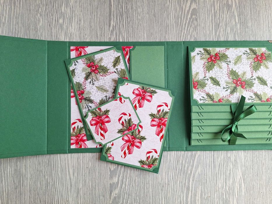 Коледни албуми в бордо или тъмно зелено, ръчна изработка /59.3-4