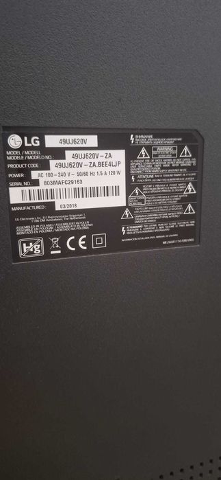 Televizor LED Smart LG, 123 cm, 49UJ620V, 4K Ultra HD