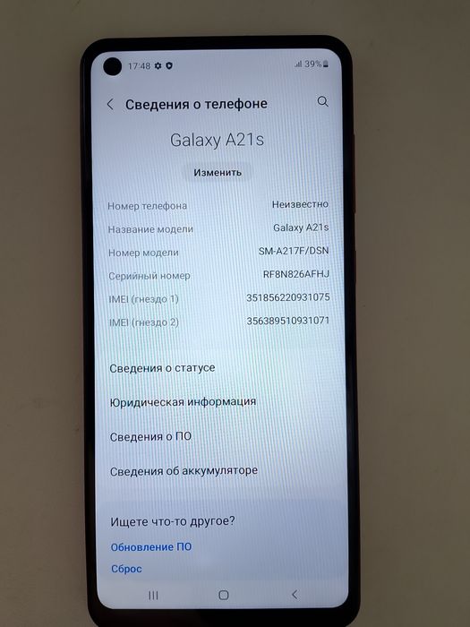 Продам Samsung Galaxy A21s