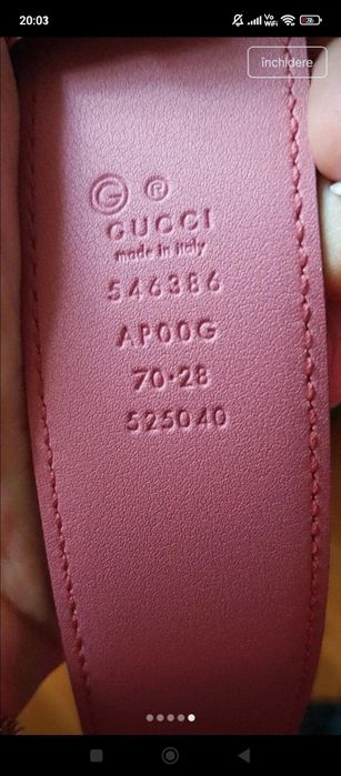 Curea Gucci 85 cm