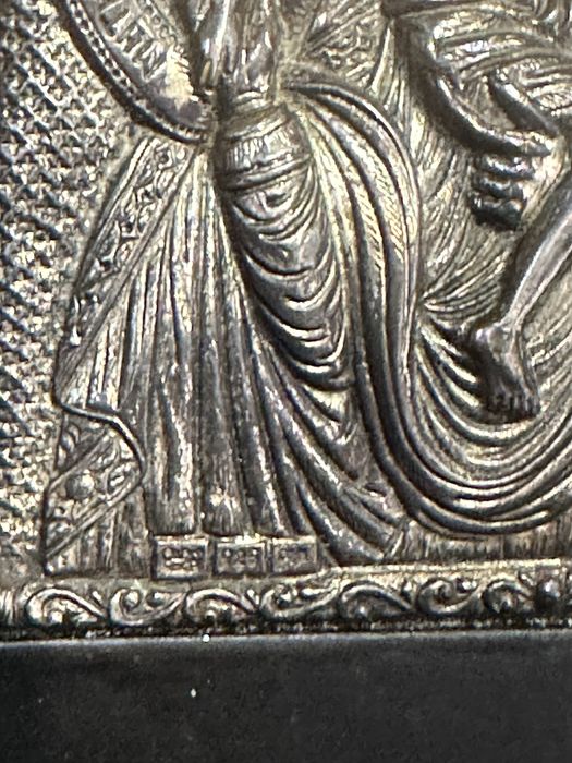 сребърна икона Богородица сертификат